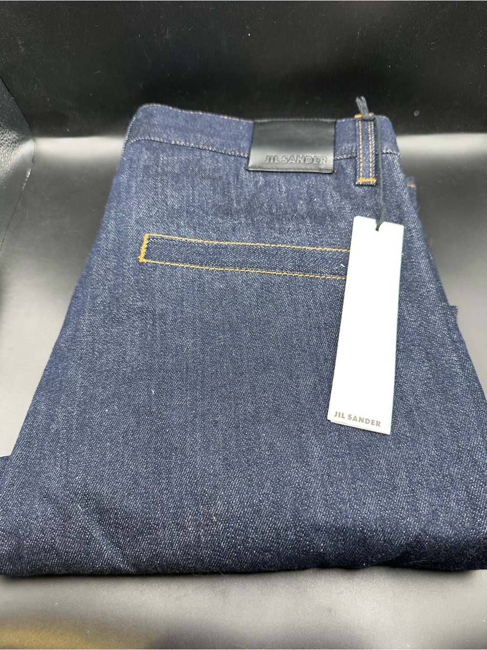 Jil Sander Men’s Indigo Slim Denim Jeans w Cuff Detail US32
